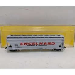 Trains|Atlas 3709 N Scale Engelhard Center Flow Covered Hopper Car LN/Box - Model Train Junction: Quality Parts and Art Supplies