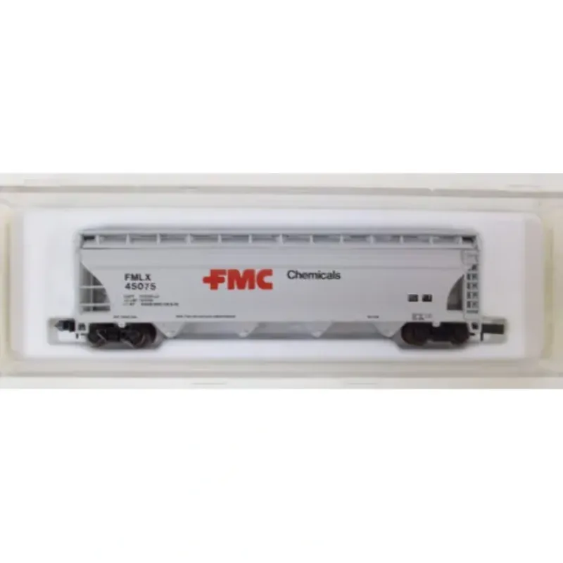 Trains|Atlas 3716 N Scale FMC Chemicals Centerflow Hopper Car #45075 - Model Train Junction: Quality Parts and Art Supplies