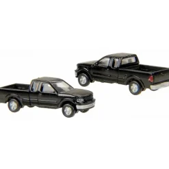 Trains|Atlas 2941 N Scale Ford F150 Standard Side Pickup-Black (Pack of 2) - Model Train Junction: Quality Parts and Art Supplies