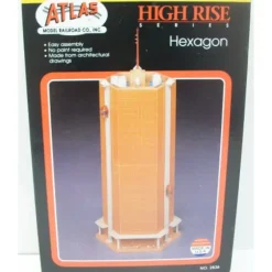 Trains|Atlas 2836 N Scale High Rise Hexagon Building Kit - Model Train Junction: Quality Parts and Art Supplies