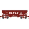 Trains|Atlas 5607 N Scale Monon 2-Bay Offset Hopper Set (3 Cars) - Model Train Junction: Quality Parts and Art Supplies