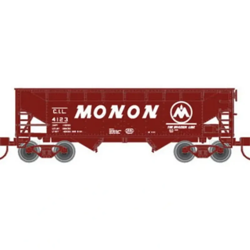 Trains|Atlas 5607 N Scale Monon 2-Bay Offset Hopper Set (3 Cars) - Model Train Junction: Quality Parts and Art Supplies