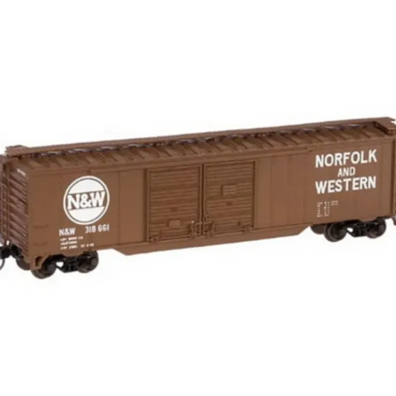 Trains|Atlas 36433 N Scale N&W 50' Double Door Boxcar #318661 - Model Train Junction: Quality Parts and Art Supplies