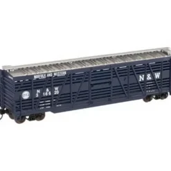 Trains|Atlas 35436 N Scale N&W 50' Stock Car #316605 - Model Train Junction: Quality Parts and Art Supplies