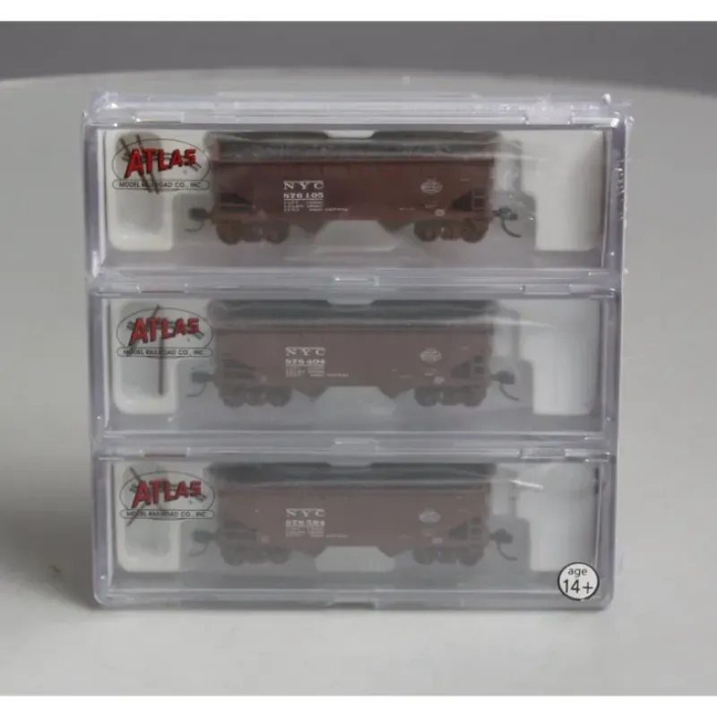 Trains|Atlas 5618 N Scale New York Central 2-Bay Offset Hopper Set (3 Cars) - Model Train Junction: Quality Parts and Art Supplies