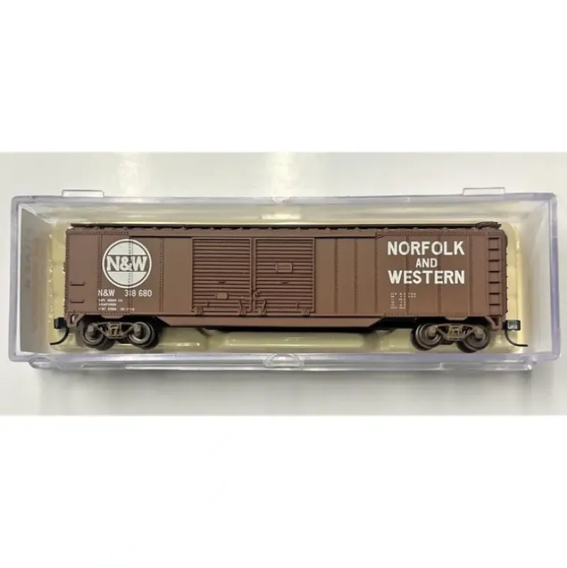 Trains|Atlas 36434 N Scale Norfolk & Western 50' Double Door Boxcar #318680 - Model Train Junction: Quality Parts and Art Supplies