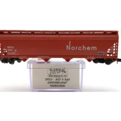 Trains|Atlas 3955 N Scale NPCX Norchem 4-Bay Hopper #6039 EX/Box - Model Train Junction: Quality Parts and Art Supplies