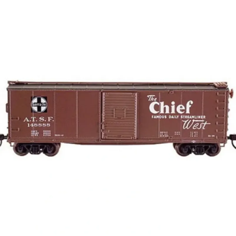 Trains|Atlas 45817 N Scale SF/Chief 40' USRA Boxcar #148888 - Model Train Junction: Quality Parts and Art Supplies