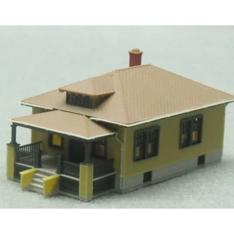 Trains|Atlas 2847-2 N Tan Barb's Bungalow Building Built-Up - Model Train Junction: Quality Parts and Art Supplies
