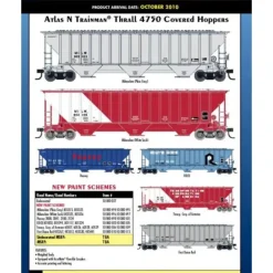 Trains|Atlas 50000501 N Trainman Thrall 4750 Cov Hopper, Peavy #2124 - Model Train Junction: Quality Parts and Art Supplies