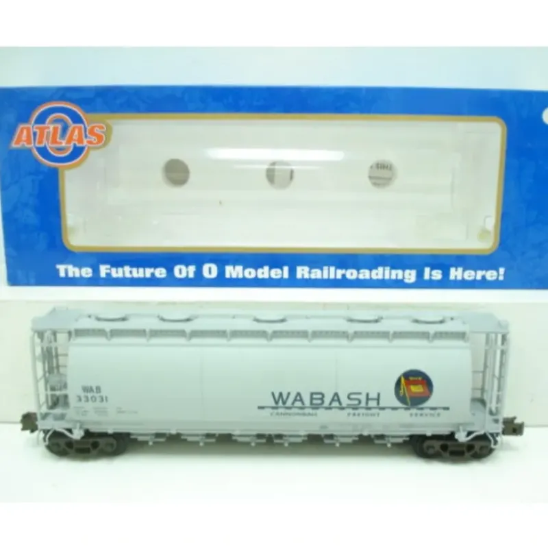 Trains|Atlas 6336-2 O Gauge Wabash 6-Bay Cylindrical Hopper #33031 (3-Rail) LN/Box - Model Train Junction: Quality Parts and Art Supplies