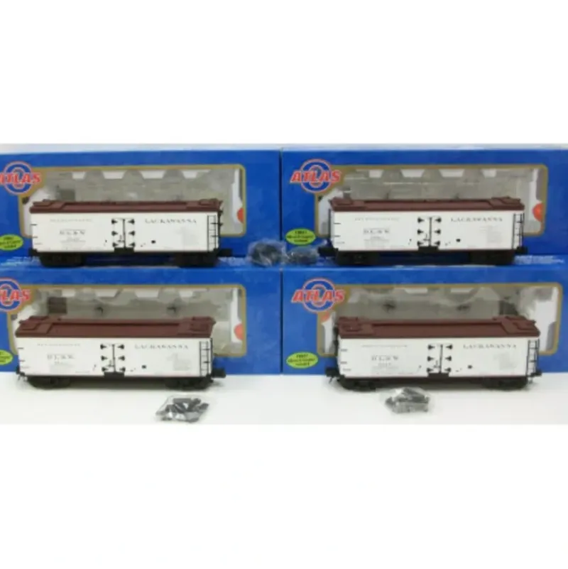 Trains|Atlas 8156 O Lackawanna 40' Re-Built Reefer 4-Car Set (3 Rail) - Model Train Junction: Quality Parts and Art Supplies