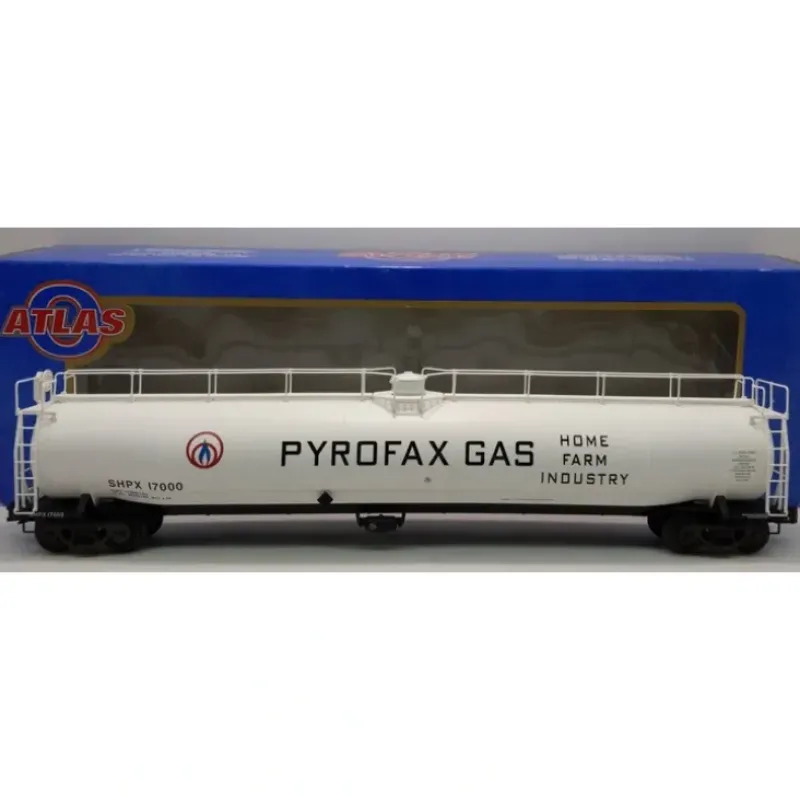 Trains|Atlas 6402-1 O Pyrofax Gas Tank Car #17000 (3-Rail) - Model Train Junction: Quality Parts and Art Supplies