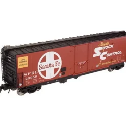 Trains|Atlas 8854 O Santa Fe 50' Boxcar (3 Rail) - Model Train Junction: Quality Parts and Art Supplies