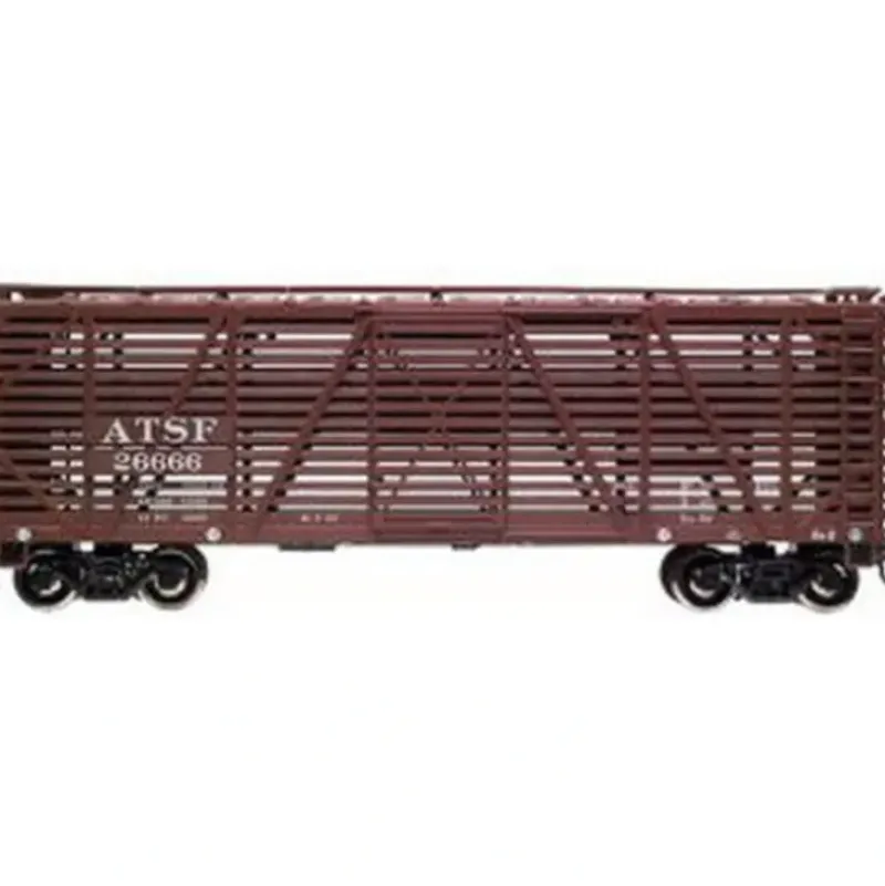 Trains|Atlas 658 O Scale Santa Fe 40' Stock Car - Model Train Junction: Quality Parts and Art Supplies