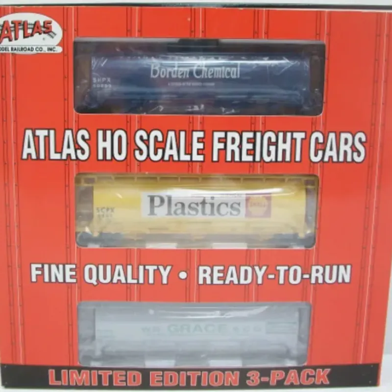 Trains|Atlas 1121 3-Pack Cylindrical Hopper Cars - Model Train Junction: Quality Parts and Art Supplies