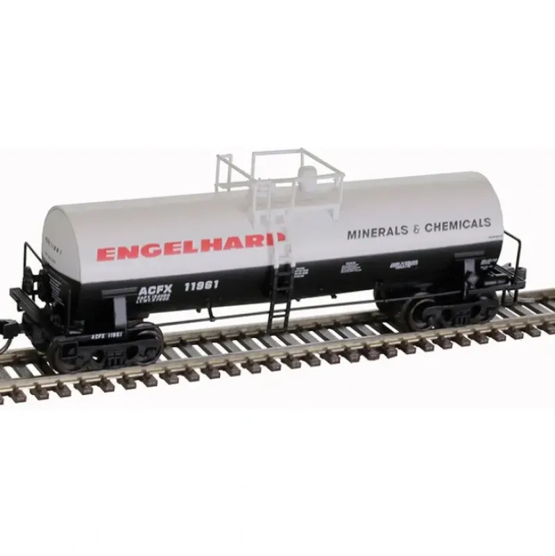 Atlas 50006156 (white, red, black) ACF 14,000 Gallon Kaolin Tank Car N Scale, ACFX Engelhard #11959 - Model Train Junction: Quality Parts and Art Supplies Best