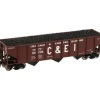 Trains|Atlas 1392A C&EI 70T 3-Bay Hopper #98778 - Model Train Junction: Quality Parts and Art Supplies