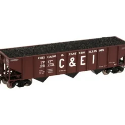 Trains|Atlas 1392A C&EI 70T 3-Bay Hopper #98778 - Model Train Junction: Quality Parts and Art Supplies