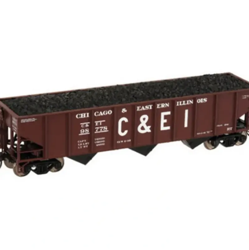 Trains|Atlas 1392A C&EI 70T 3-Bay Hopper #98778 - Model Train Junction: Quality Parts and Art Supplies