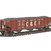 Trains|Atlas 1391A C&EI 70T 3-Bay Hopper #98676 - Model Train Junction: Quality Parts and Art Supplies