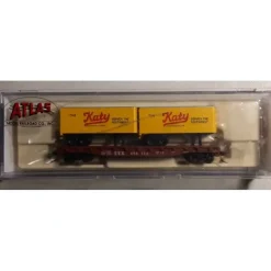 Trains|Atlas 37590A N Scale MKT 50' Flatcar w/Trailer #475114 - Model Train Junction: Quality Parts and Art Supplies