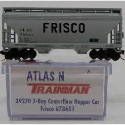 Trains|Atlas 39270A N Scale SLSF 2-Bay Centerflow Hopper #78651 - Model Train Junction: Quality Parts and Art Supplies