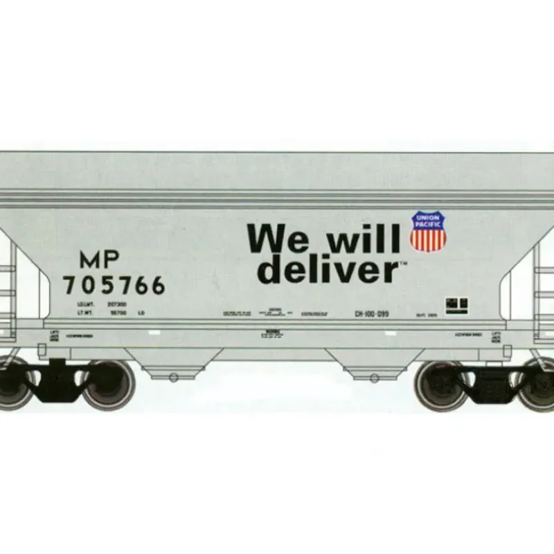Trains|Atlas 39274A N Scale UP/MP 2-Bay Centerflow Hopper #705766 - Model Train Junction: Quality Parts and Art Supplies