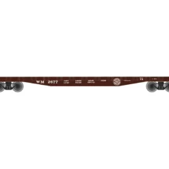 Trains|Atlas 38195A N Scale Western Maryland 50' Flatcar w/Stakes #2677 - Model Train Junction: Quality Parts and Art Supplies