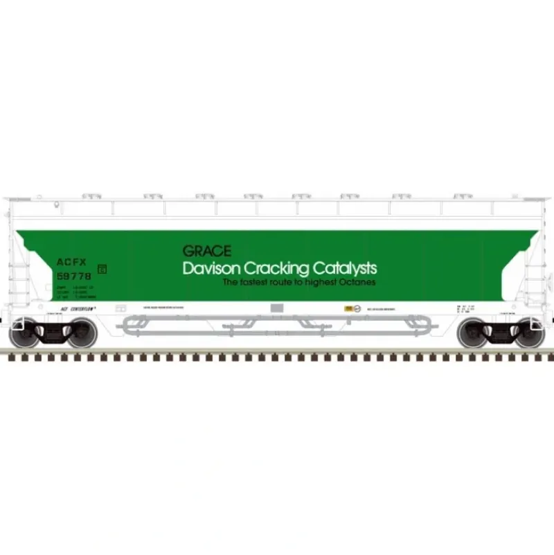 Atlas Master Line, HO Scale, 20006276, 5701 Pressureaide Hopper, Grace Davison, #59778 - Model Train Junction: Quality Parts and Art Supplies Clearance