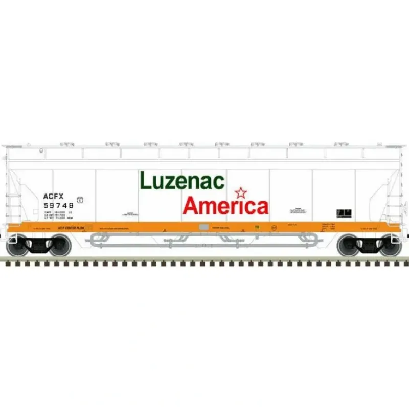 Atlas Master Line, HO Scale, 20006272, 5701 Pressureaide Hopper, Luzenac America, #59748 - Model Train Junction: Quality Parts and Art Supplies Best
