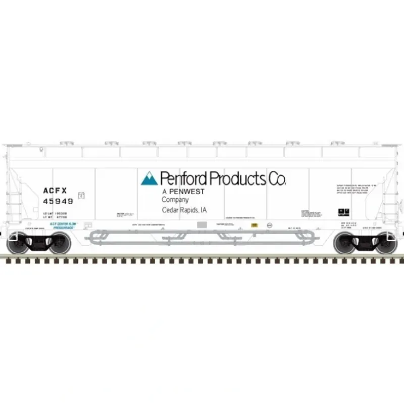 Atlas Master Line, HO Scale, 20006288, 5701 Pressureaide Hopper, Penford Products, #45922 - Model Train Junction: Quality Parts and Art Supplies Sale