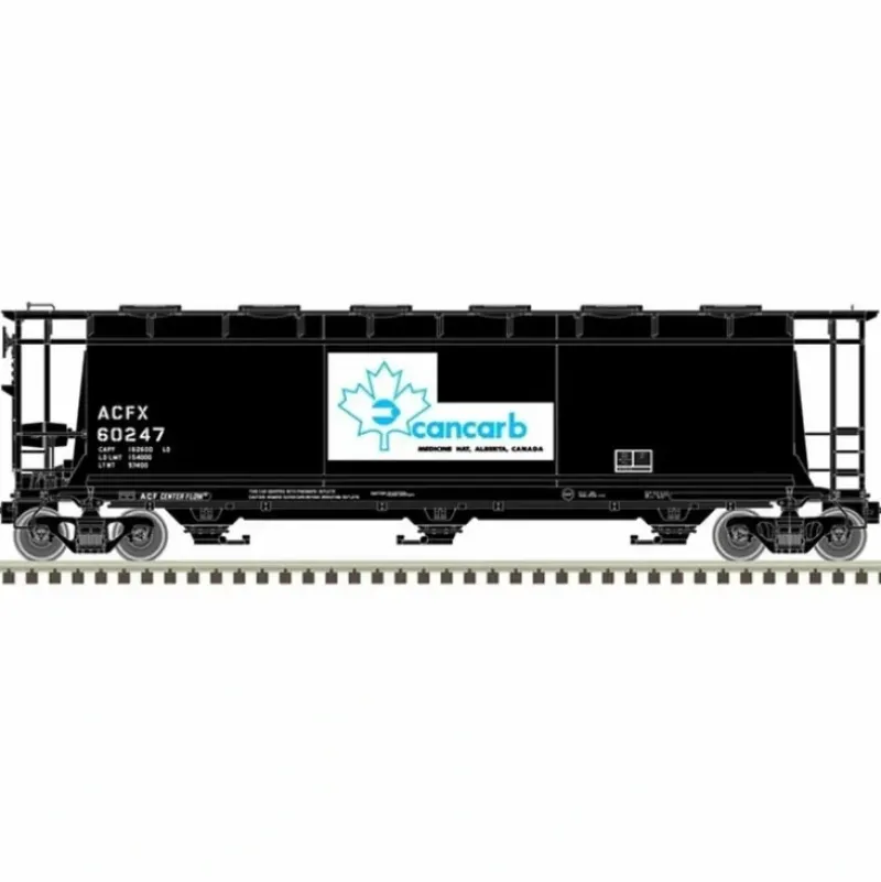 Atlas Master Line, HO Scale, 20005776, AFC 3-Bay Cylindrical Hopper, Cancarb, #60247 - Model Train Junction: Quality Parts and Art Supplies Discount