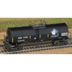 Atlas Master Line, N Scale, 50006455, Trinity 17,600 Gallon Corn Syrup Tank Car, ADM (Leaf And Conspicuity Stripes) #17286 - Model Train Junction: Quality Parts and Art Supplies Online