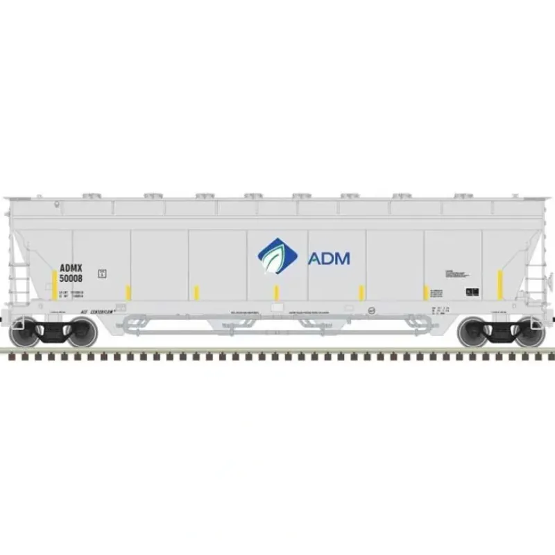 Atlas, N Scale, 50006071, Pressureaide Centerflow Covered Hopper Master, ADM, #50016 - Model Train Junction: Quality Parts and Art Supplies