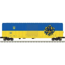 N Scale Boxcar*Atlas Trainman N 50006268 50' 6" Box Car, 2022 Ukraine Peace Car #1991 - Model Train Junction: Quality Parts and Art Supplies