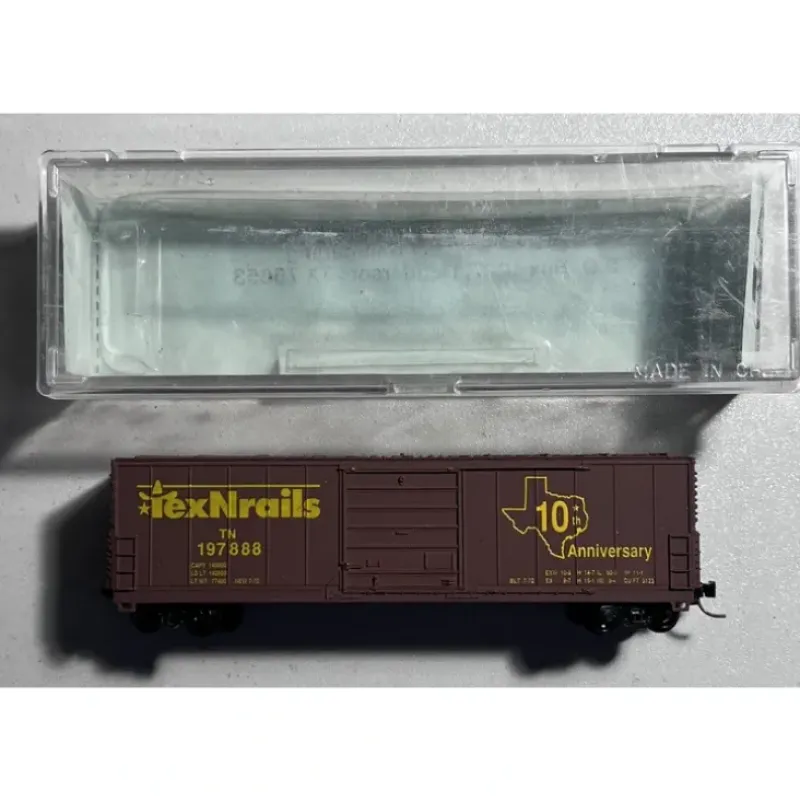 Trains|Aztec 2005 N Scale TexNrails 10th Anniversary Boxcar #197888 NIB - Model Train Junction: Quality Parts and Art Supplies