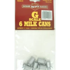 Trains|Bachmann 92413 G Milk Cans (Pack of 6) - Model Train Junction: Quality Parts and Art Supplies