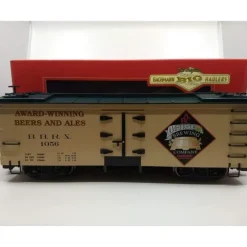 Trains|Bachmann 98690 G Scale Amherst Brewing Co. Billboard Reefer (Metal Wheels) - Model Train Junction: Quality Parts and Art Supplies