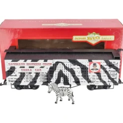 Trains|Bachmann 98384 G Scale Circus Bachmann Brothers Zebra Stock Car - Model Train Junction: Quality Parts and Art Supplies