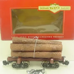 Trains|Bachmann 98490 G Scale Skeleton Log Car w/ Log Load (Plastic Wheels) - Model Train Junction: Quality Parts and Art Supplies