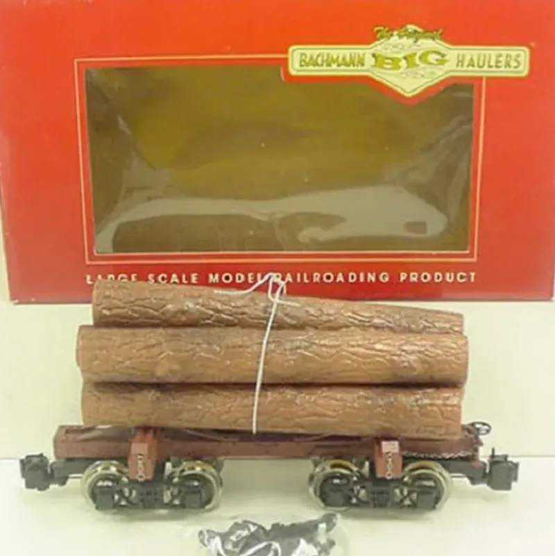 Trains|Bachmann 98490 G Scale Skeleton Log Car w/ Log Load (Plastic Wheels) - Model Train Junction: Quality Parts and Art Supplies