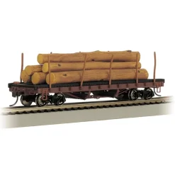 Trains|Bachmann 18332 HO 1906-1935 Version ACF 40' Log Car - Model Train Junction: Quality Parts and Art Supplies