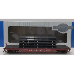Trains|Bachmann 18913 HO Atchison Topeka & Santa Fe 50'''' Flatcar # 90861 W/Pipe Load - Model Train Junction: Quality Parts and Art Supplies