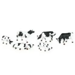 Trains|Bachmann 33103 HO Black and White Cow Figures (Set of 6) - Model Train Junction: Quality Parts and Art Supplies