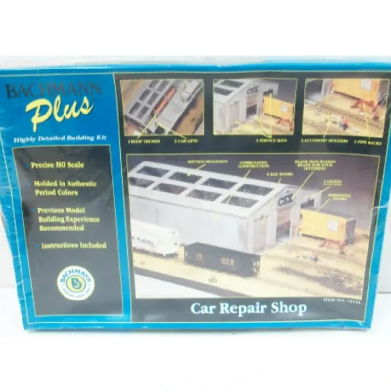 Trains|Bachmann 15124 HO Car Repair Shop Building Kit - Model Train Junction: Quality Parts and Art Supplies