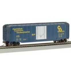 Trains|Bachmann 18022 HO Chesapeake & Ohio 50' Plug-Door Boxcar (yellow & blue) - Model Train Junction: Quality Parts and Art Supplies