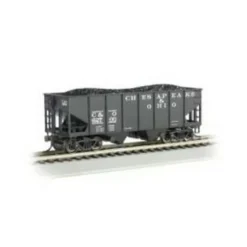 Trains|Bachmann 19502 HO Chesapeake & Ohio 55-Ton Outside-Braced Hopper w/Load #62700 - Model Train Junction: Quality Parts and Art Supplies