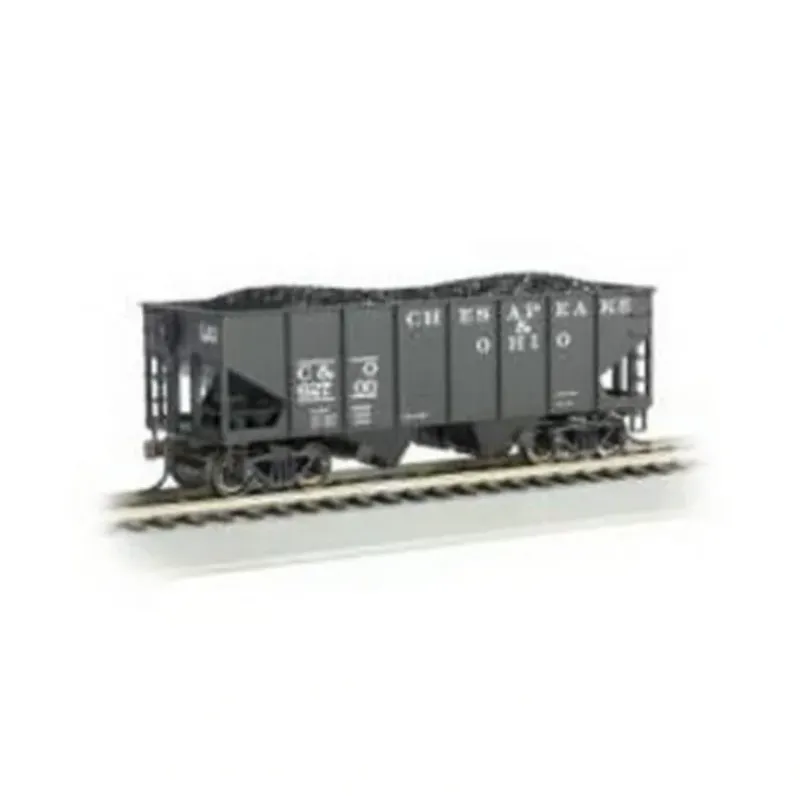 Trains|Bachmann 19502 HO Chesapeake & Ohio 55-Ton Outside-Braced Hopper w/Load #62700 - Model Train Junction: Quality Parts and Art Supplies