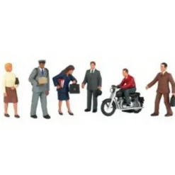 Trains|Bachmann 33101 HO City People with Motorcycle Figures (Pack of 6) - Model Train Junction: Quality Parts and Art Supplies